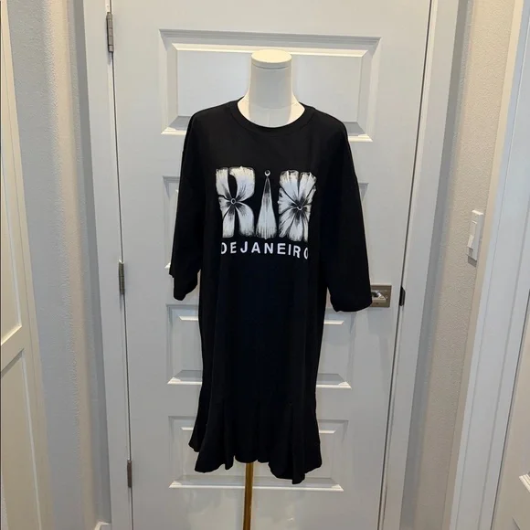 FARM Rio Black Graphic Dress Size XL - Picture 5 of 9